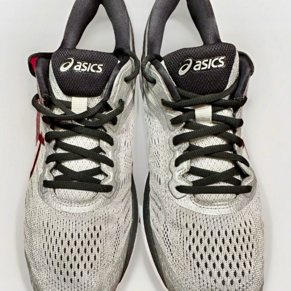 ASICS Men’s Size 10.5 Dynamic Duomax T749N Running Shoes Silver & Black GREAT - Picture 3 of 16